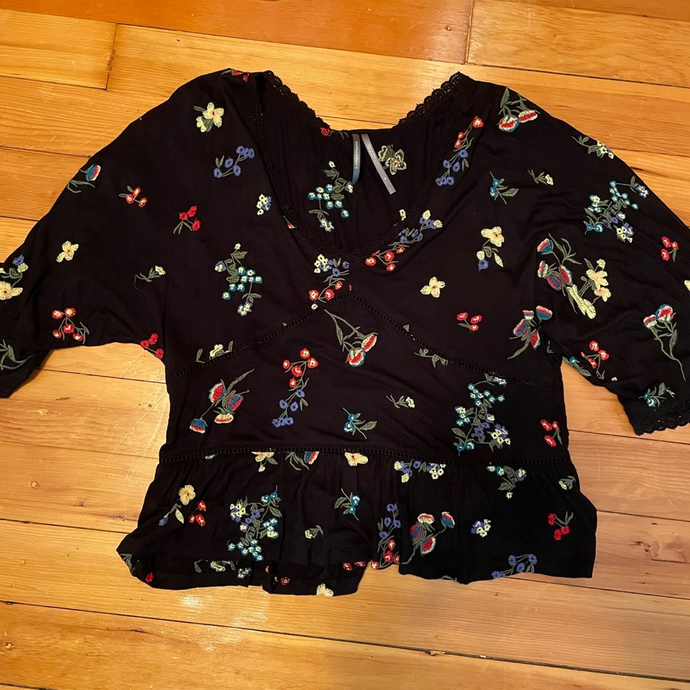 Anthropologie Embroidered Top